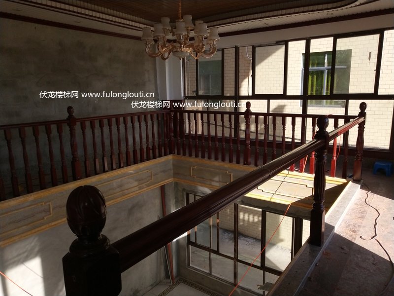 拉线柱实木楼梯扶手款式效果参考 16